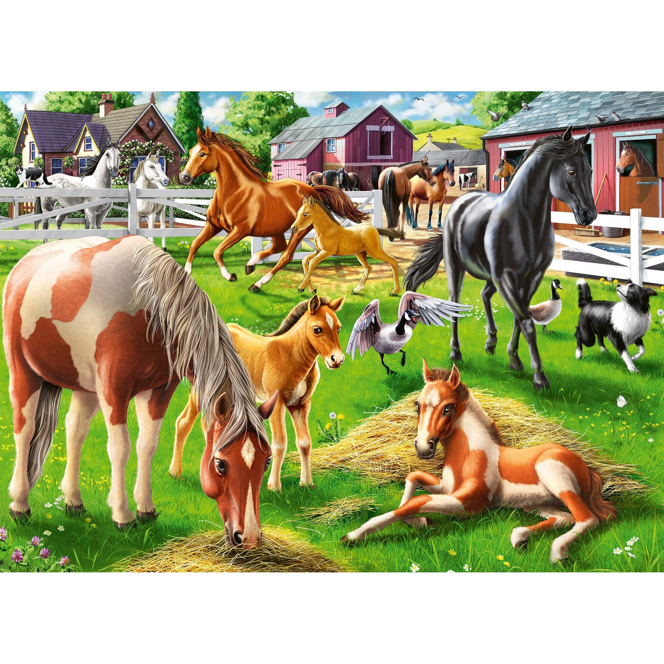Ravensburger Happy Horses 60 Piece Puzzle-RAVENSBURGER-Little Giant Kidz