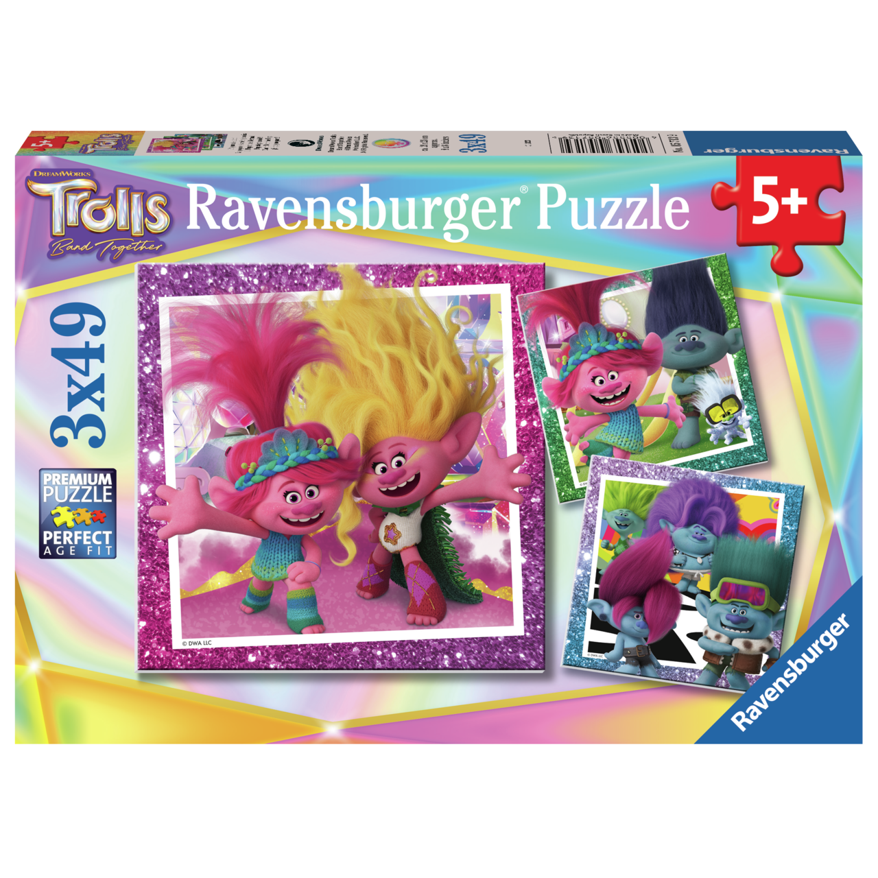 Ravensburger Trolls Band Together 3x49 Piece Puzzles-RAVENSBURGER-Little Giant Kidz