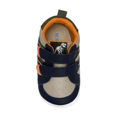 Robeez First Kicks Brooks Navy Shoes-ROBEEZ-Little Giant Kidz