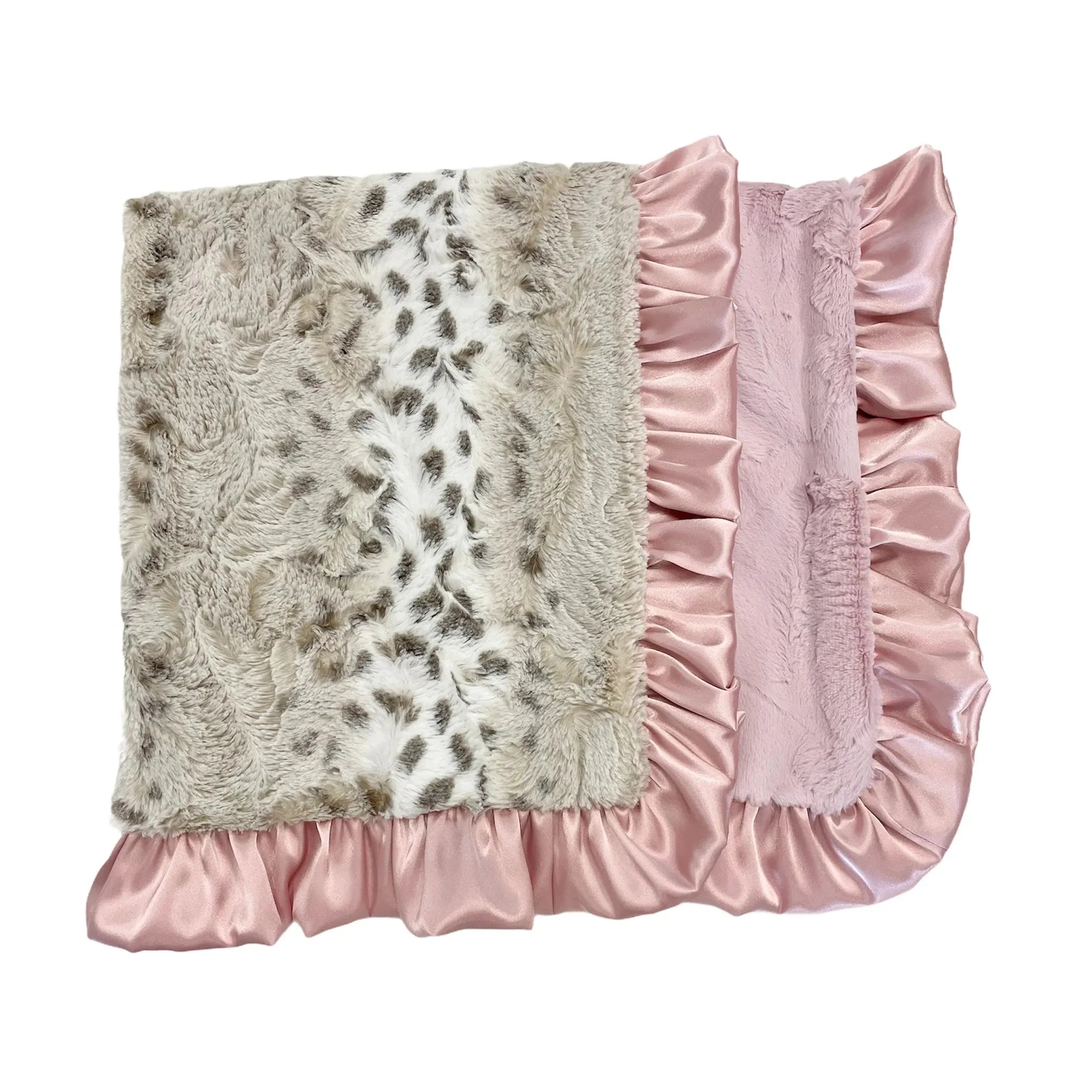 Rockin Royalty Luxe Cuddle Blanket- Snowcat Dusty Pink-Rockin Royalty-Little Giant Kidz