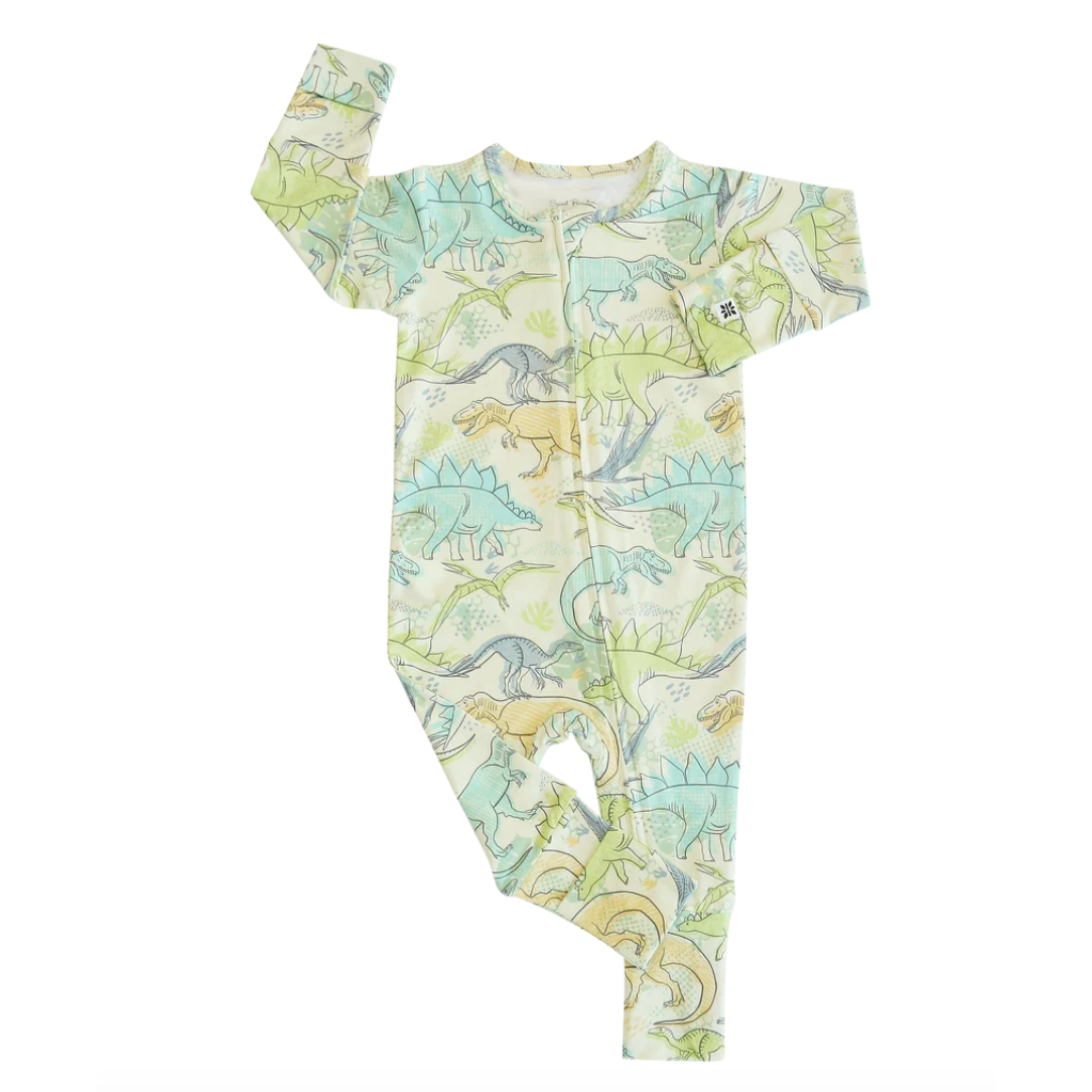 SWEET BAMBOO Convertible Romper - Neon Dino-SWEET BAMBOO-Little Giant Kidz