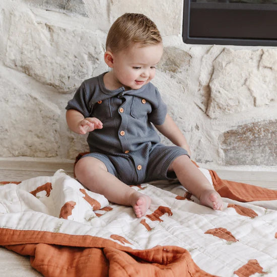 Saranoni Bamboo Rayon Muslin 4 Layer Quilt Highland Cow