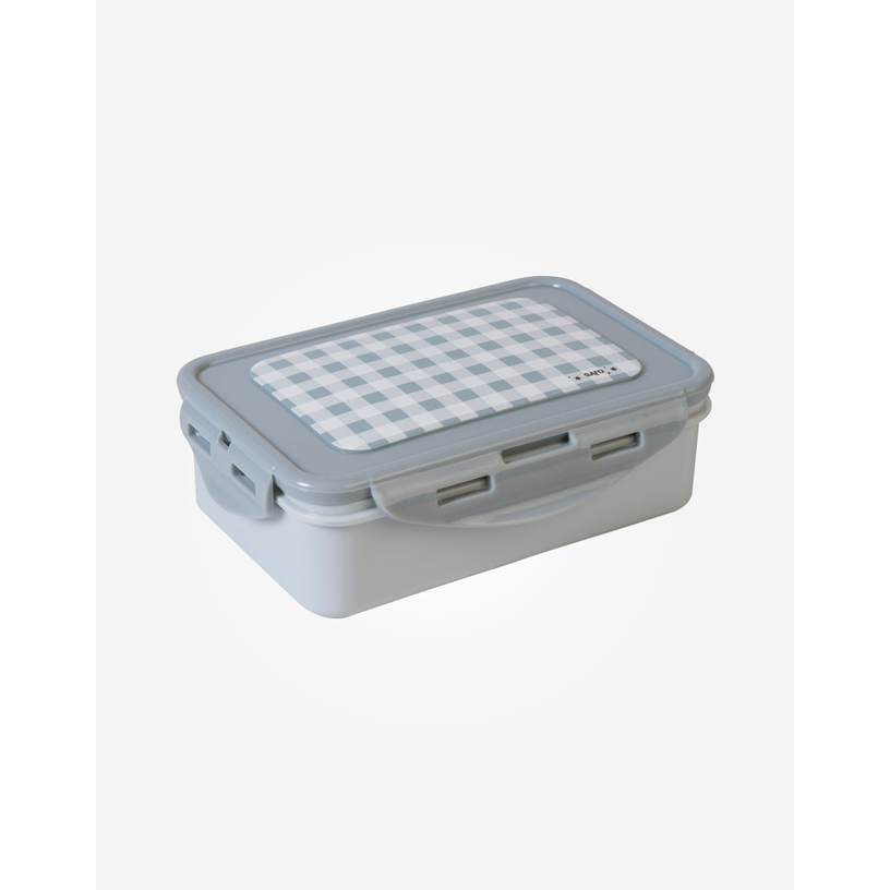 Saro Baby Lunch Box Container - Gray Check-Saro Baby-Little Giant Kidz
