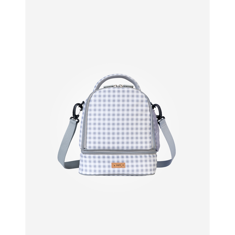 Saro Baby Thermal Lunch Bag - Gray Check-Saro Baby-Little Giant Kidz