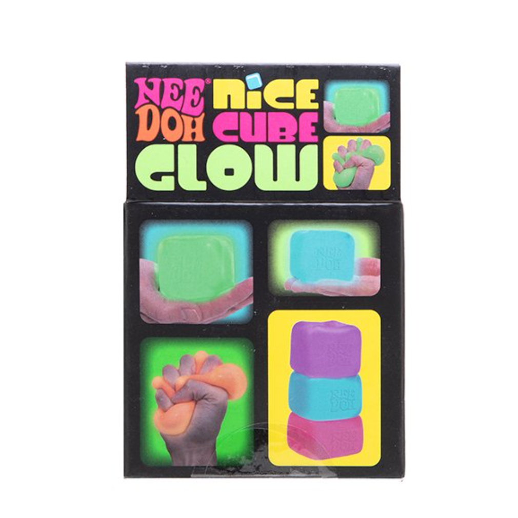 Schylling NeeDoh Glow Nice Cube- Assorted Colors-SCHYLLING-Little Giant Kidz