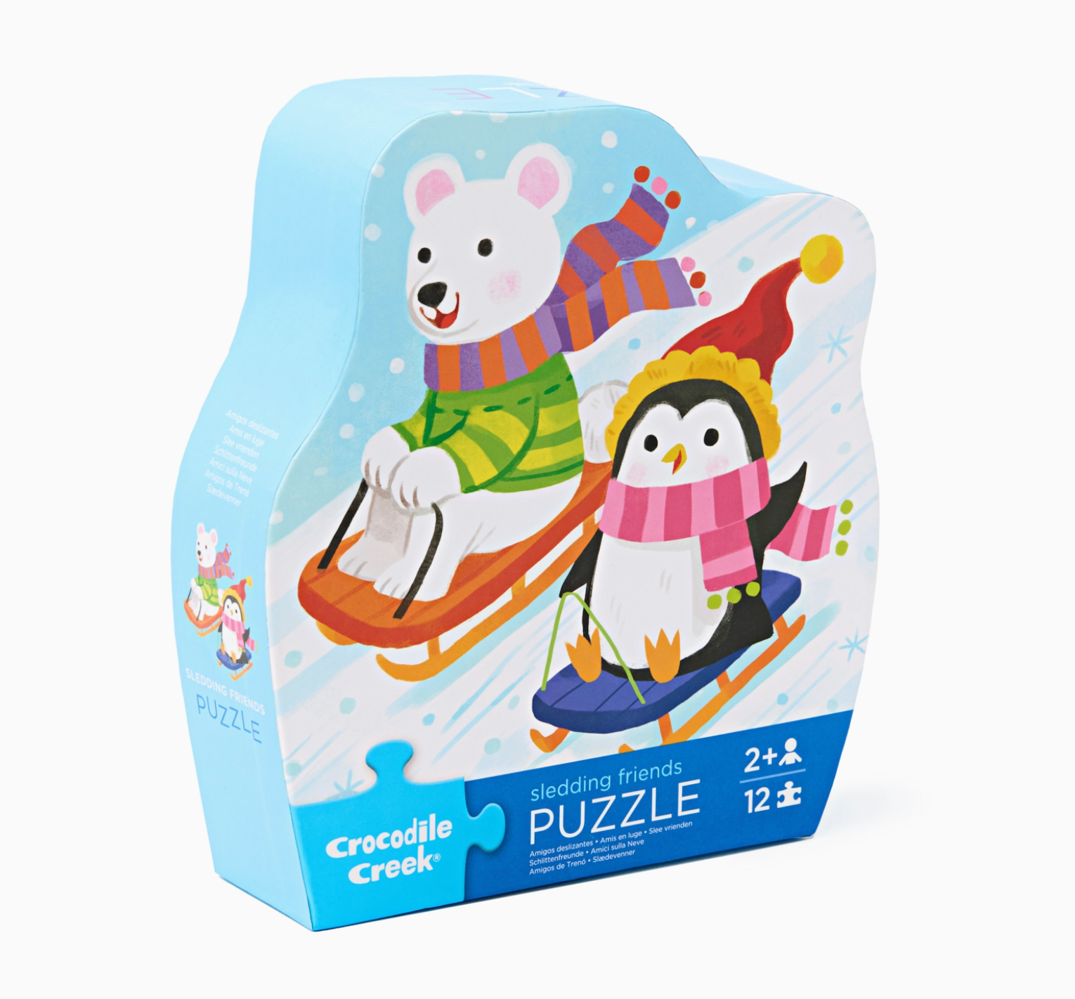 Crocodile Creek 12-pc Sledding Friends Puzzle