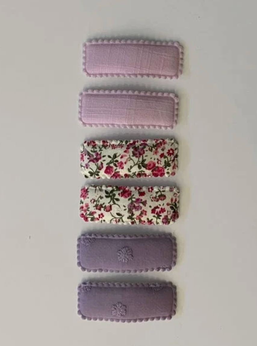Sugar + Maple Barrette Clips - Lavender