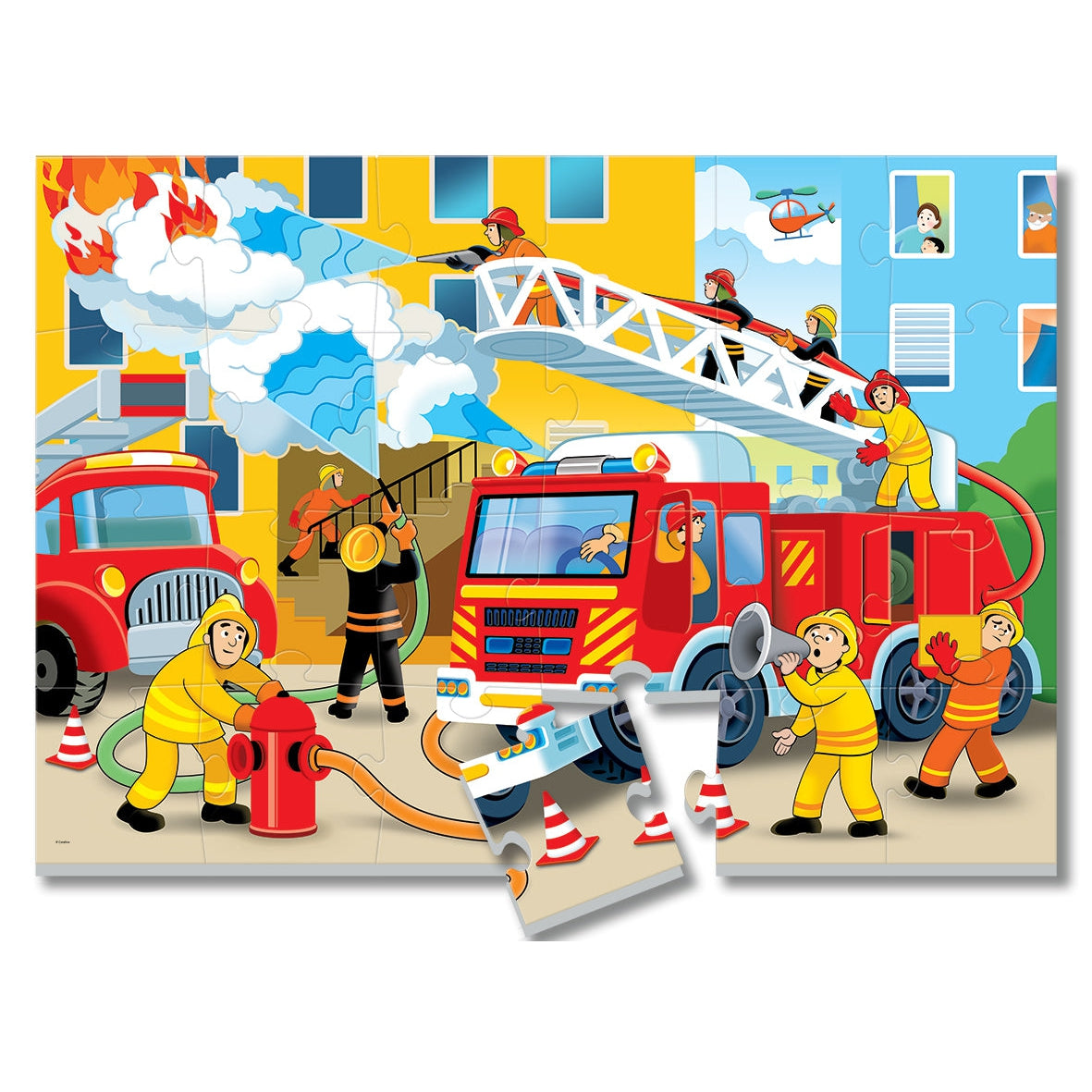 Small World Toys Firefighters Floor Puzzle - 24 Piece-SMALL WORLD-Little Giant Kidz