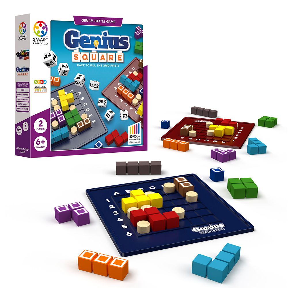 Smart Games Genius Square Genius Battle Game-SMART GAMES-Little Giant Kidz