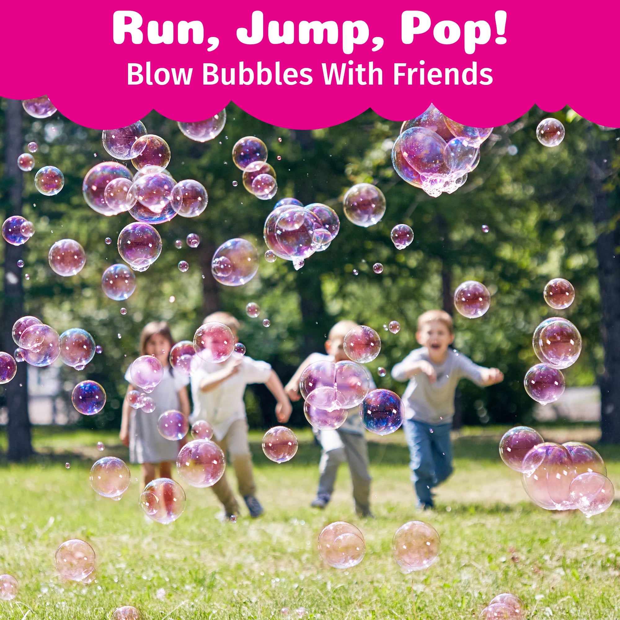 South Beach Bubbles PoppinColorz Color Bubbles -14oz Refill - Pink Pizzaz-SOUTH BEACH BUBBLES-Little Giant Kidz