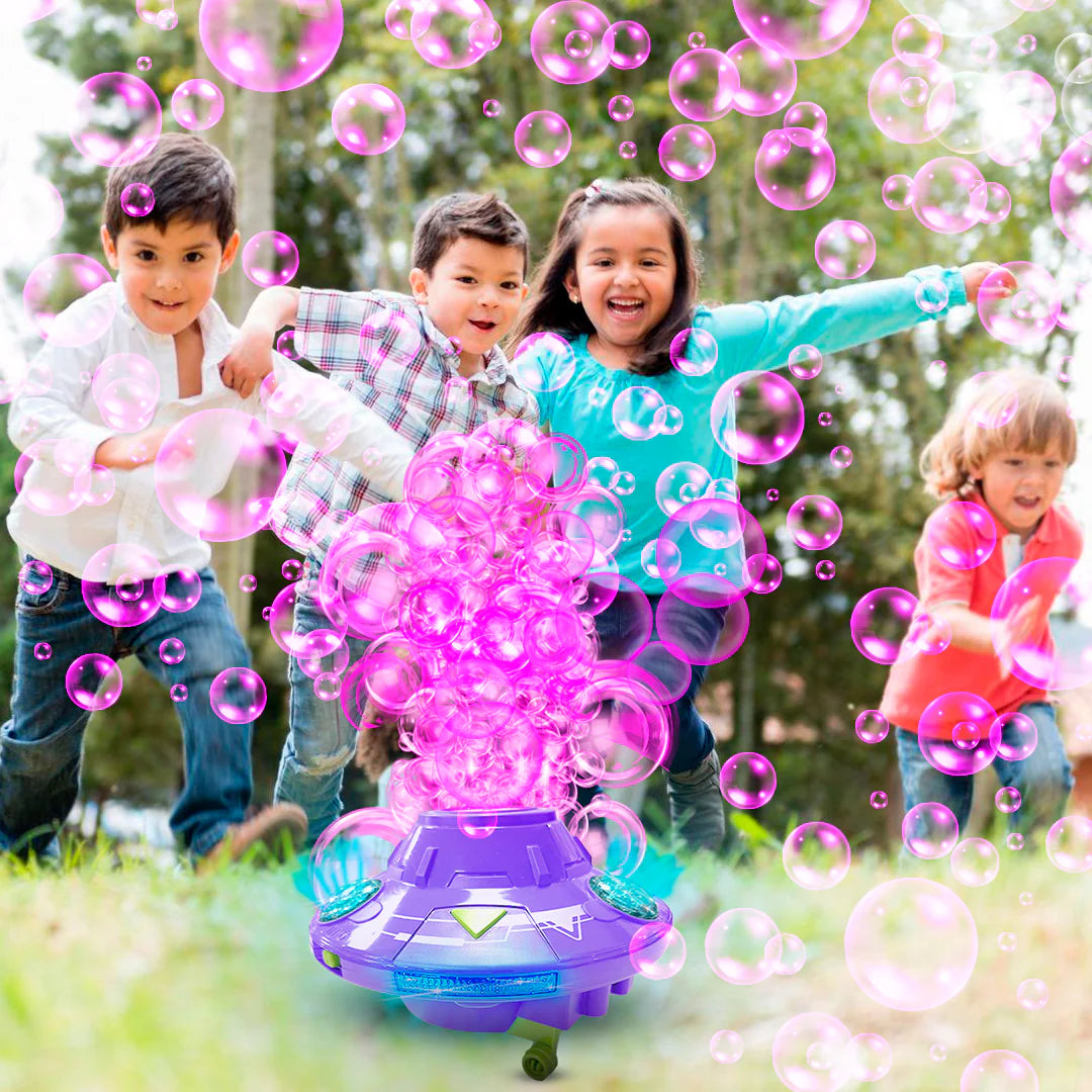 South Beach Bubbles PoppinColorz Galactic Bubble Machine – Spins, Lights, Plays Music – Outdoor Toy-SOUTH BEACH BUBBLES-Little Giant Kidz