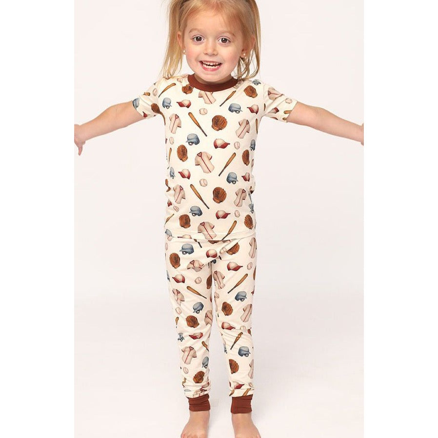 Southern Slumber Baseball 2 Piece Bamboo Pajama Set-Southern Slumber-Little Giant Kidz