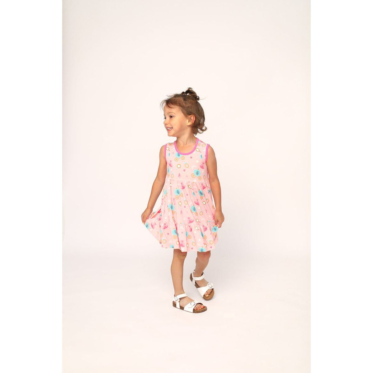 Southern Slumber Princesses Bamboo Tiered Twirl Dress- with Pockets-Southern Slumber-Little Giant Kidz