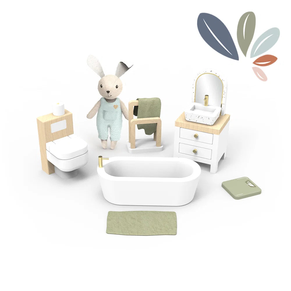Speedy Monkey Doll House Bathroom set incl. 1 character-Speedy Monkey-Little Giant Kidz