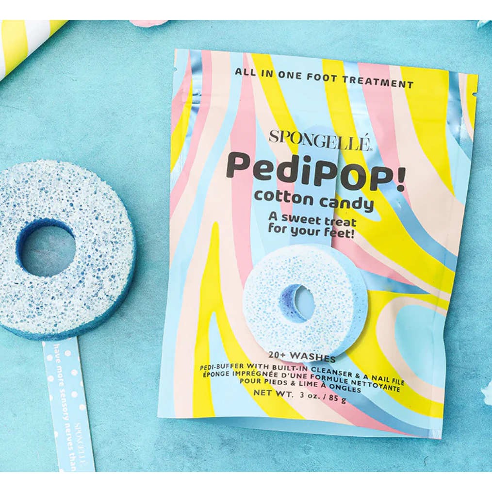 Spongelle Cotton Candy PediPOP! Pedi Buffer & Nail File-Spongelle-Little Giant Kidz