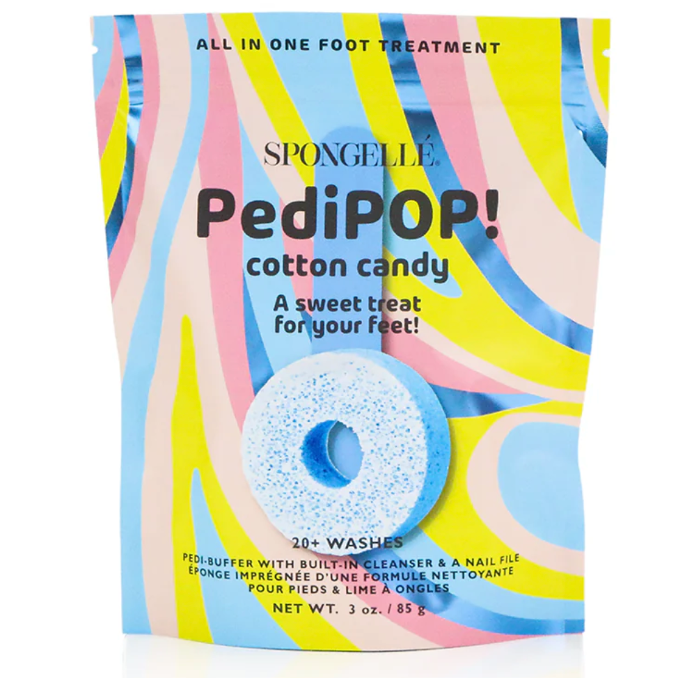Spongelle Cotton Candy PediPOP! Pedi Buffer & Nail File-Spongelle-Little Giant Kidz