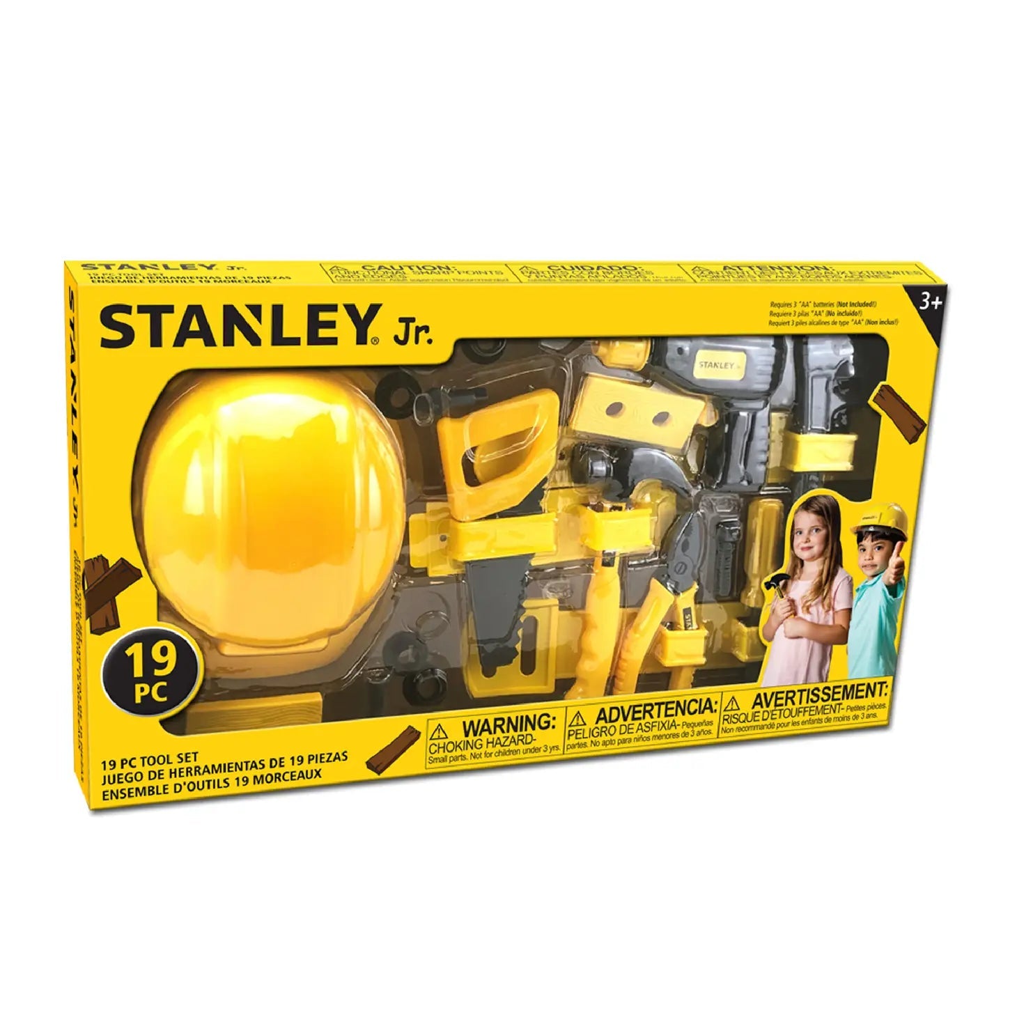 Stanley Jr. 19 Piece Pretend Play Tool Set-Red Toolbox-Little Giant Kidz