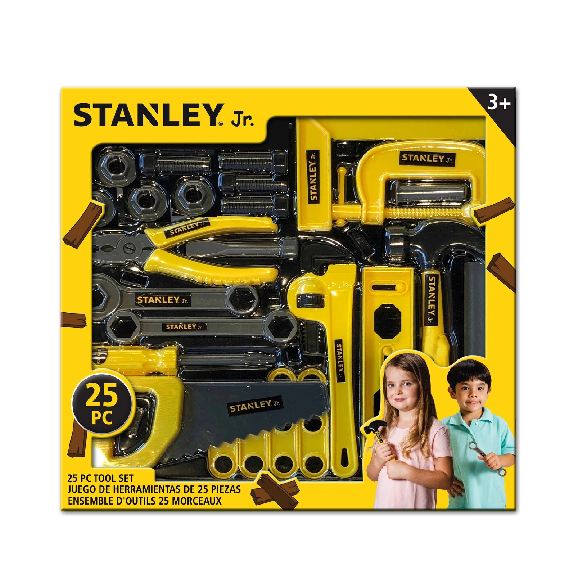 Stanley Jr. 25 Piece Pretend Play Tool Set-Red Toolbox-Little Giant Kidz