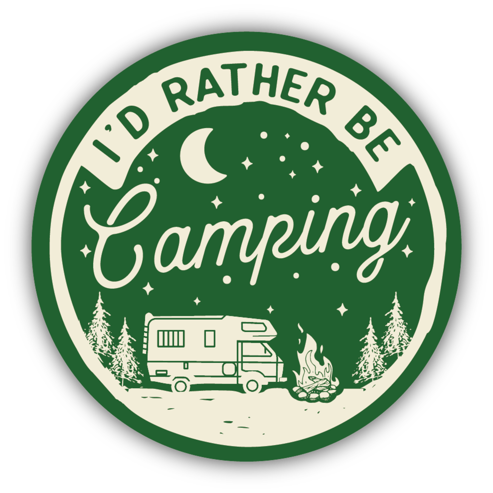 Stickers Northwest I'd Rather Be Camping Sticker