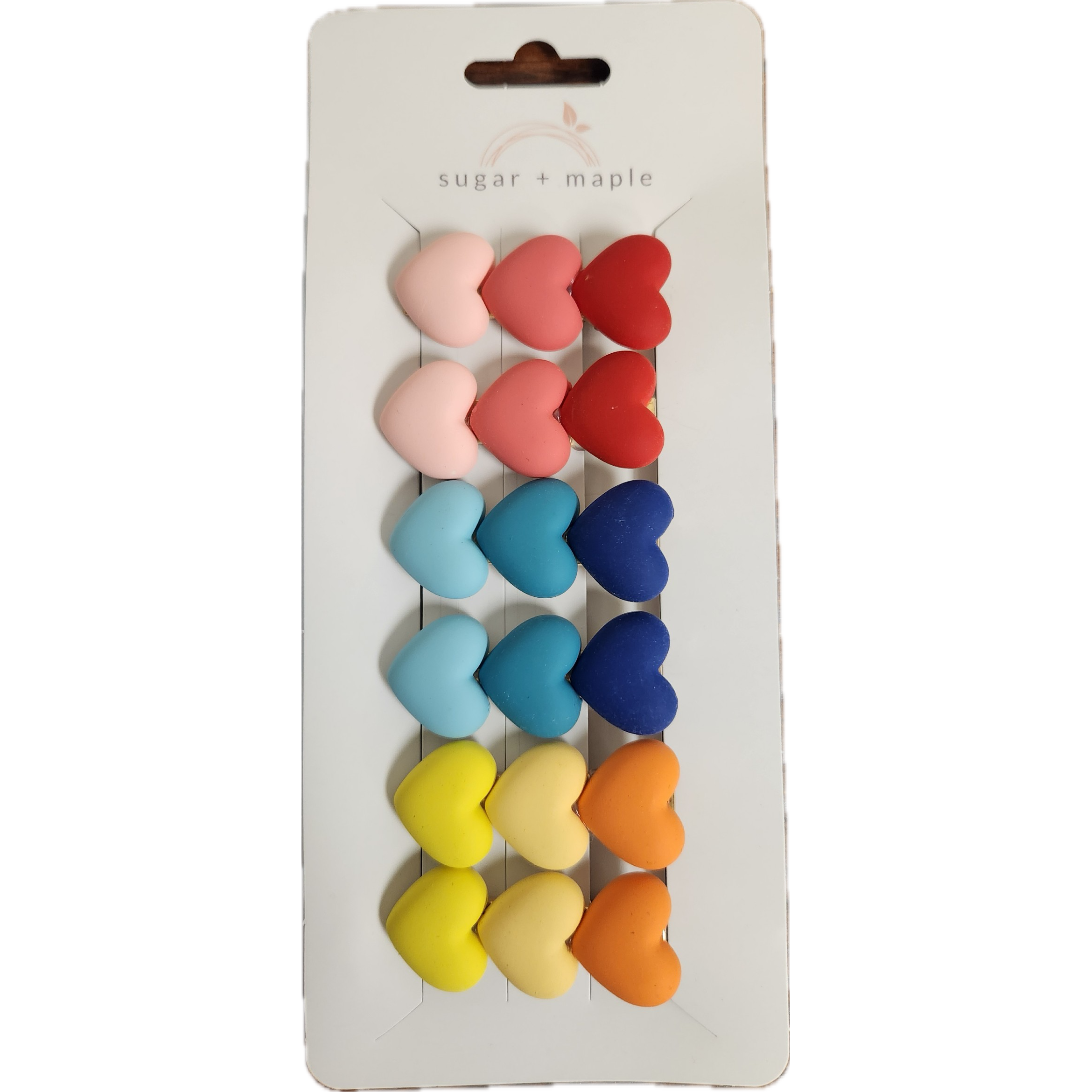 Sugar + Maple Barrette Clips - Heart-SUGAR AND MAPLE-Little Giant Kidz