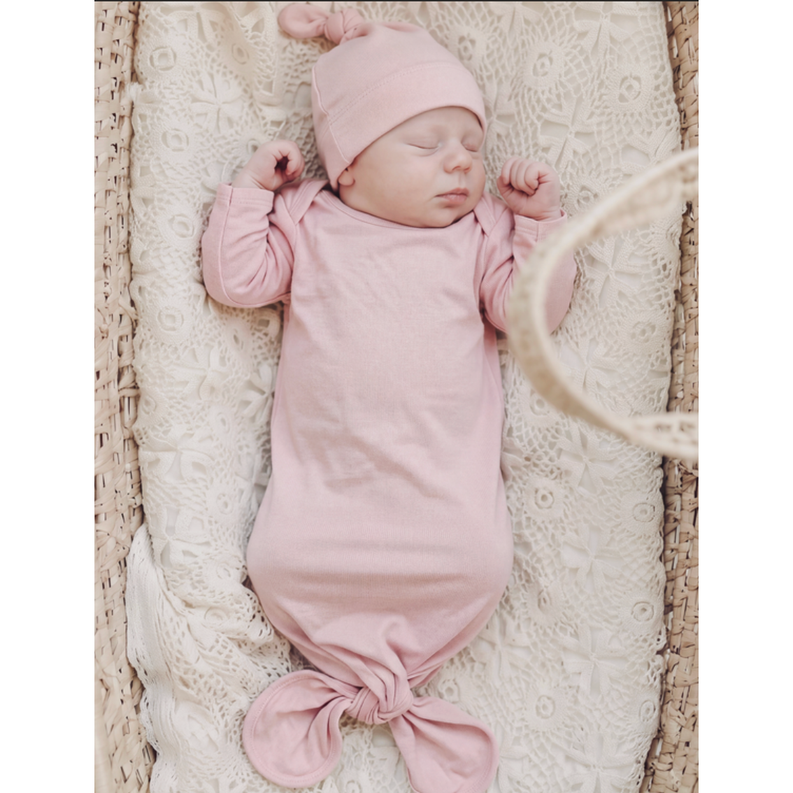 Sugar & Maple Gown/Hat- Light Pink-SUGAR AND MAPLE-Little Giant Kidz