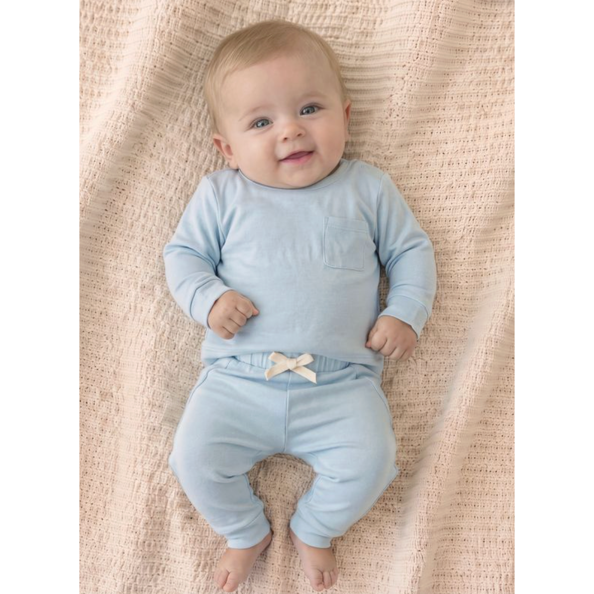 Sugar & Maple Two Piece Jogger- Light Blue-SUGAR AND MAPLE-Little Giant Kidz