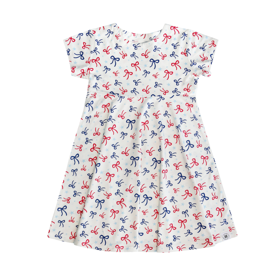 Sweet Bamboo Cap Sleeve Swirly Girl - God Bless Bows-SWEET BAMBOO-Little Giant Kidz