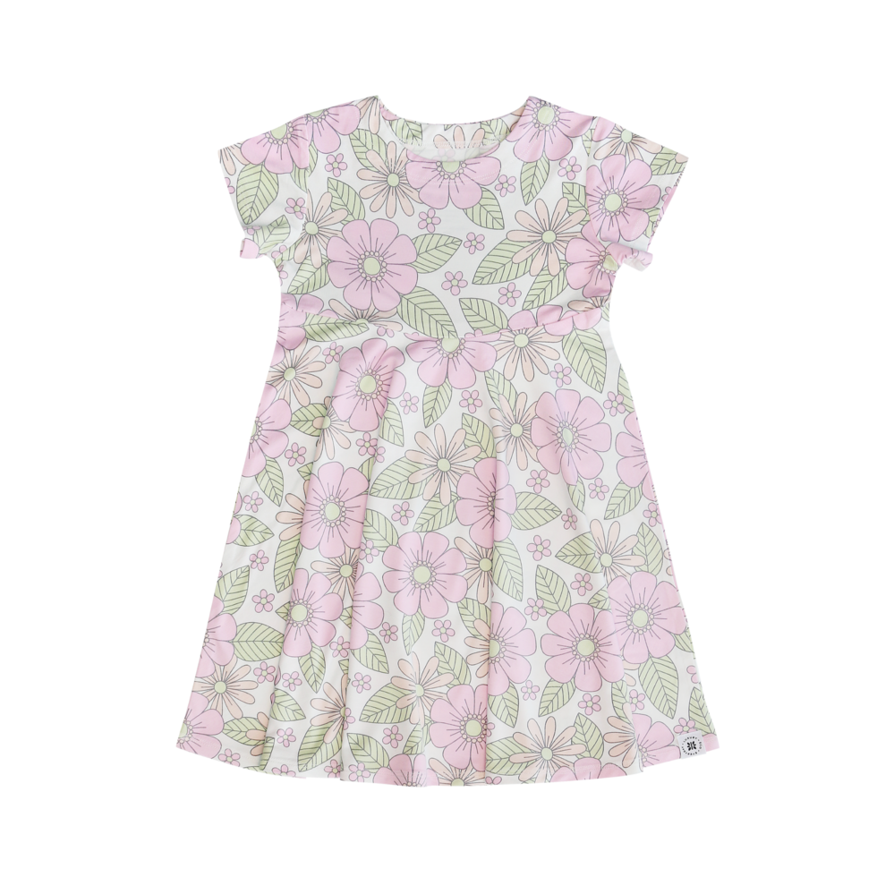 Sweet Bamboo Cap Sleeve Swirly Girl - Groovy Love-SWEET BAMBOO-Little Giant Kidz