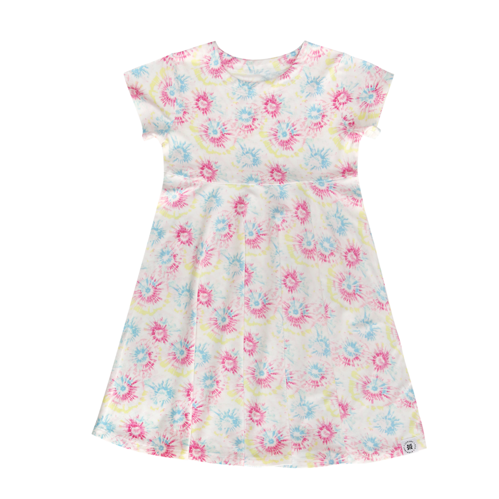 Sweet Bamboo Cap Sleeve Swirly Girl - Peace and Love-SWEET BAMBOO-Little Giant Kidz