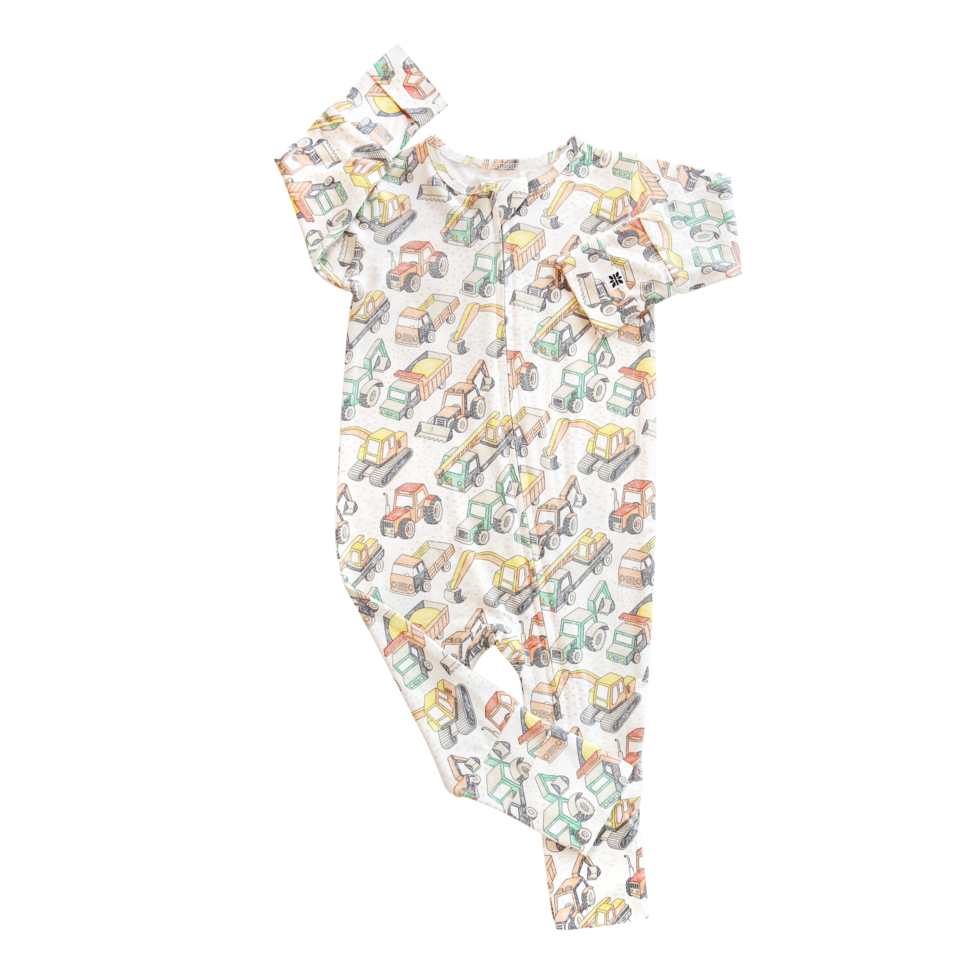 Sweet Bamboo Convertible Romper - Busy Building-SWEET BAMBOO-Little Giant Kidz