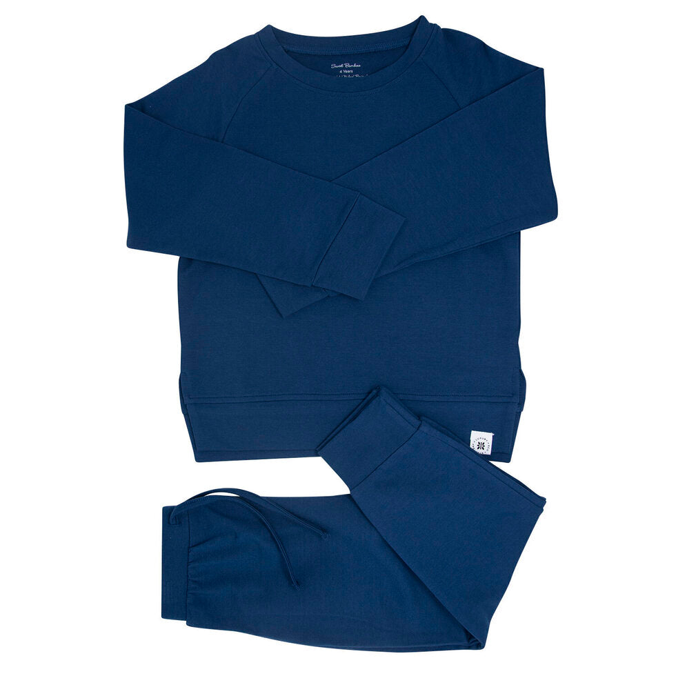 Sweet Bamboo Jogger Set- French Terry Deep Navy-SWEET BAMBOO-Little Giant Kidz