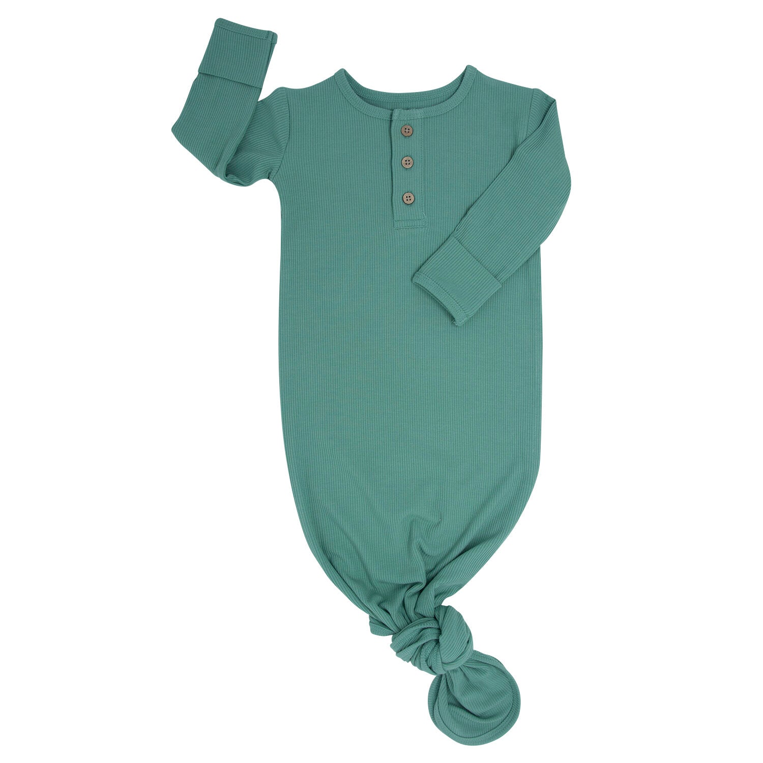Sweet Bamboo Knotted Gown- Malachite Green-SWEET BAMBOO-Little Giant Kidz