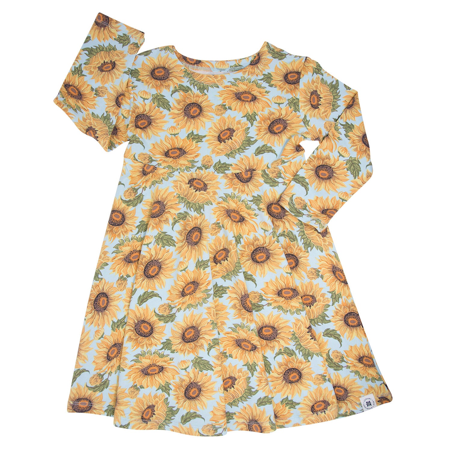 Sweet Bamboo Swirly Dress- Sammy's Sunflower-SWEET BAMBOO-Little Giant Kidz