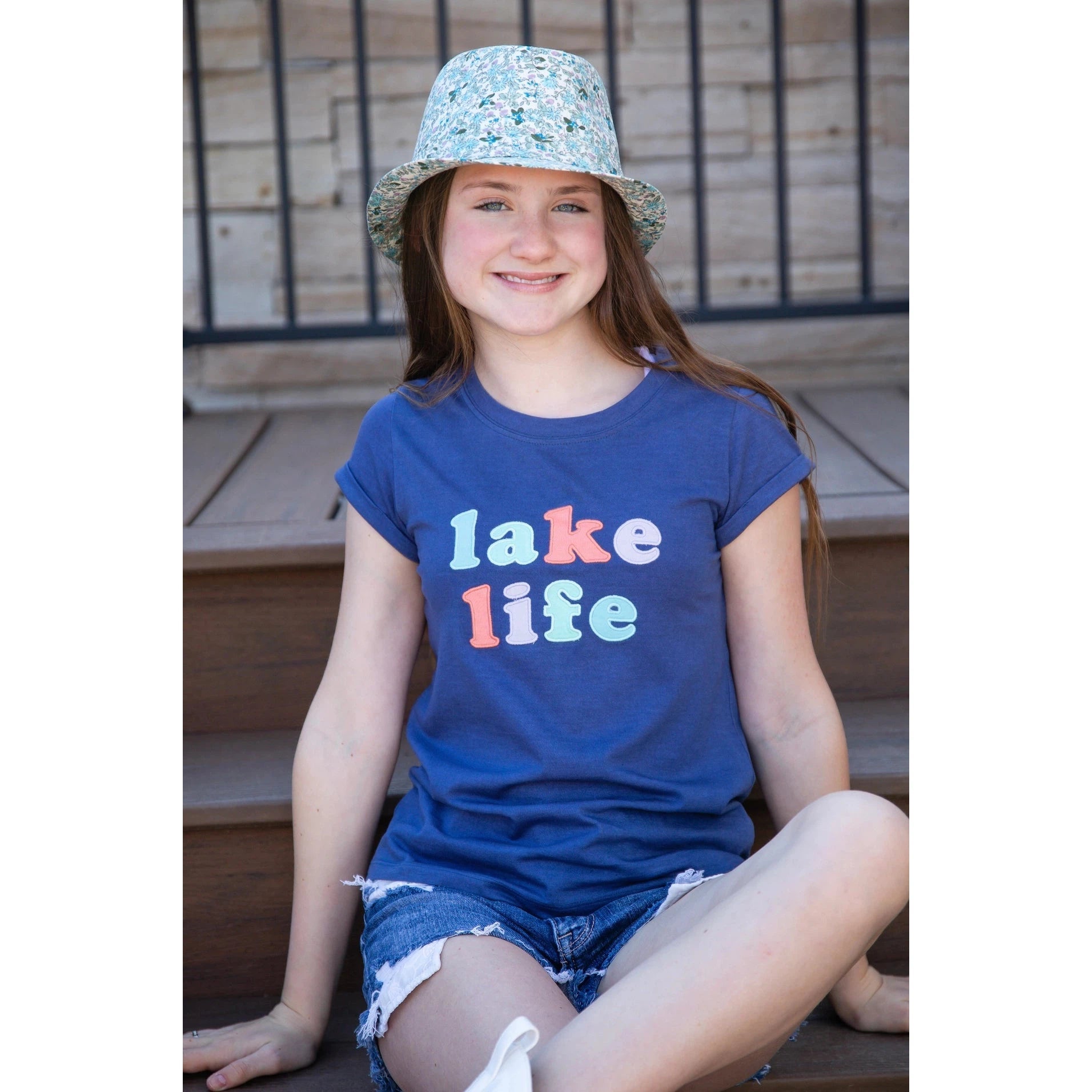 Sweet Soul Lake Life Applique Patch Tee-Sweet Soul-Little Giant Kidz