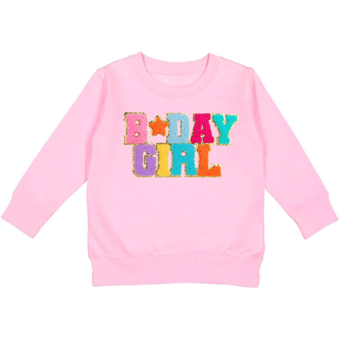 Sweet Wink Birthday Girl Patch Sweatshirt - Pink-Sweet Wink-Little Giant Kidz