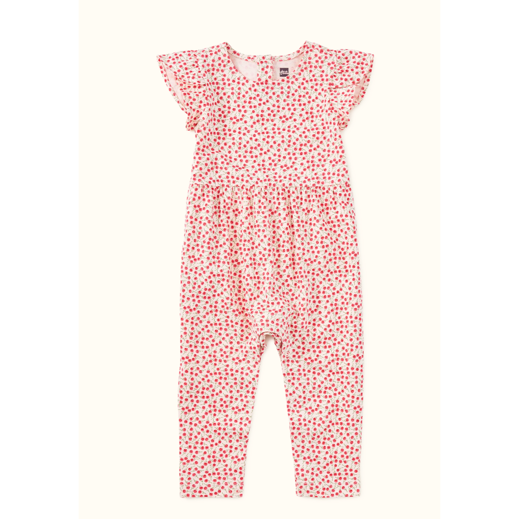 TEA Tulip Sleeve Baby Romper-rose-TEA-Little Giant Kidz