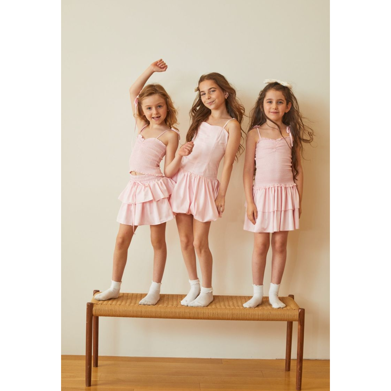 THEME Willow Pastel Satin Skort- Pink-THEME-Little Giant Kidz