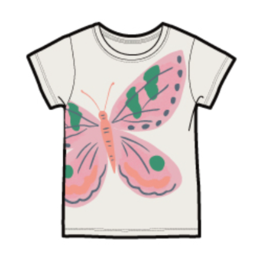 Tea Graphic Short Sleeve Tee- Mariposa Del Alba-TEA-Little Giant Kidz