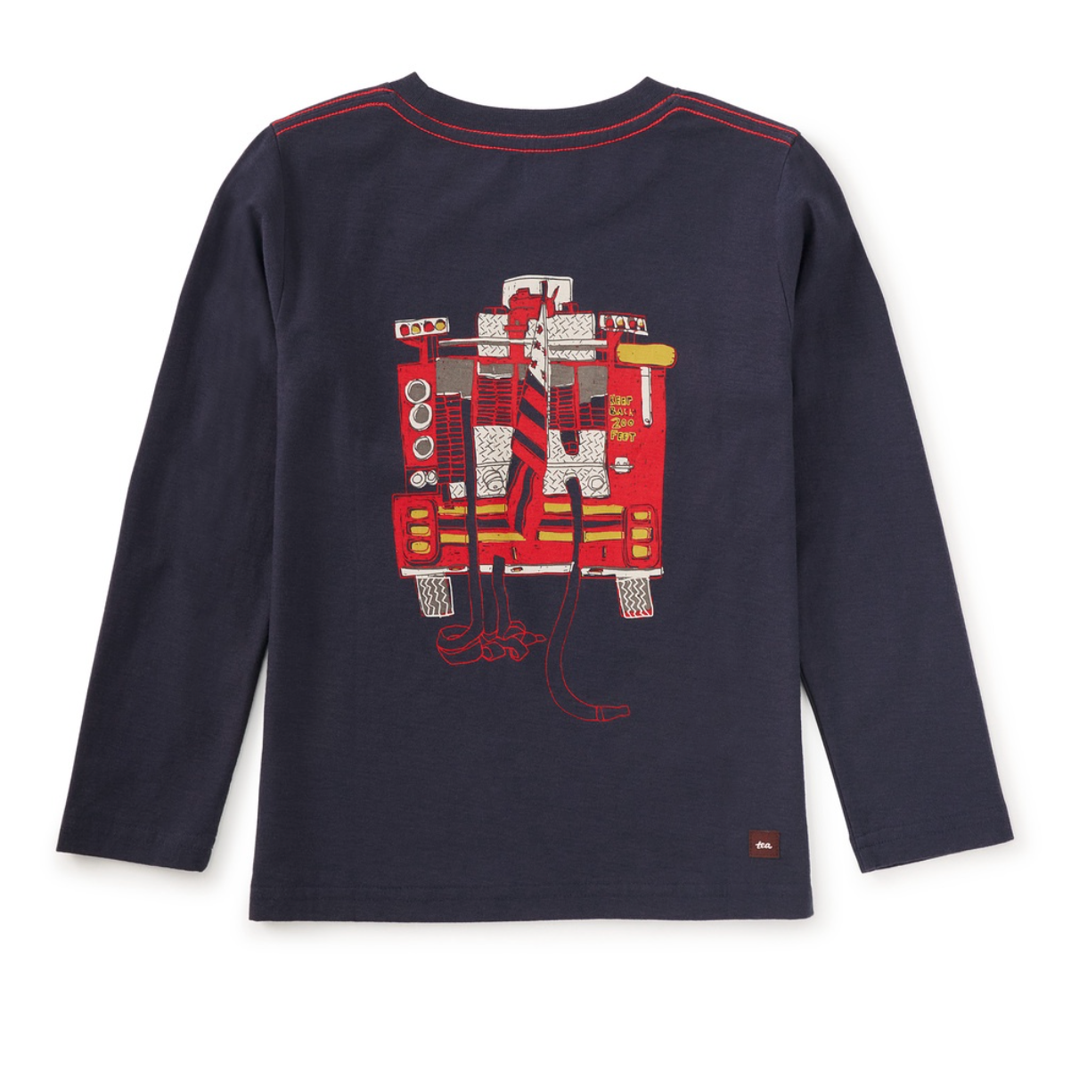 Tea Layered Tee- Fire Truck Graphic Tee-TEA-Little Giant Kidz