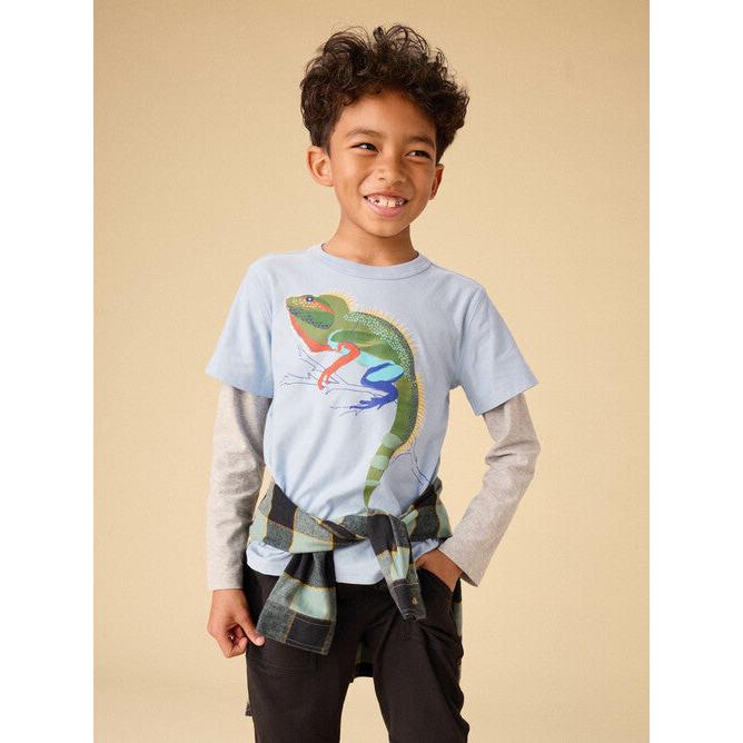 Tea Layered Tee- Water Dragon-TEA-Little Giant Kidz