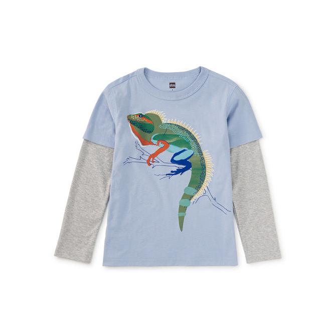 Tea Layered Tee- Water Dragon-TEA-Little Giant Kidz