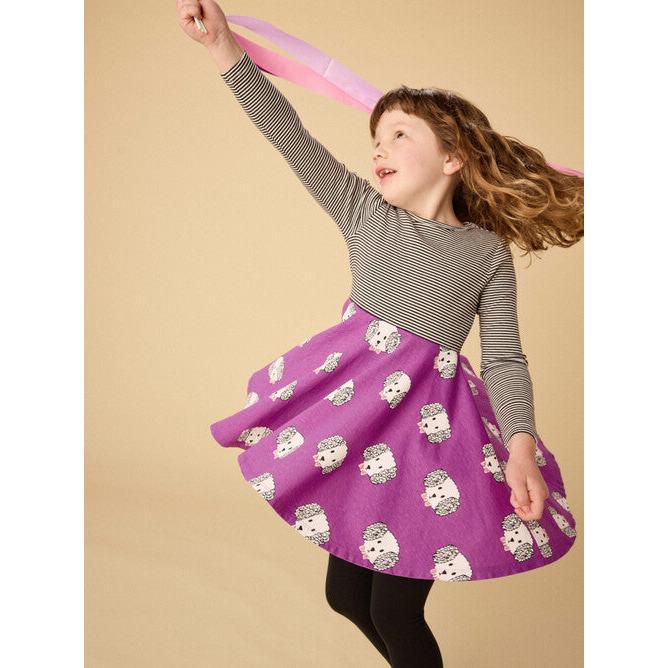 Tea Print Mix Twirl Dress- Maltipoo-TEA-Little Giant Kidz