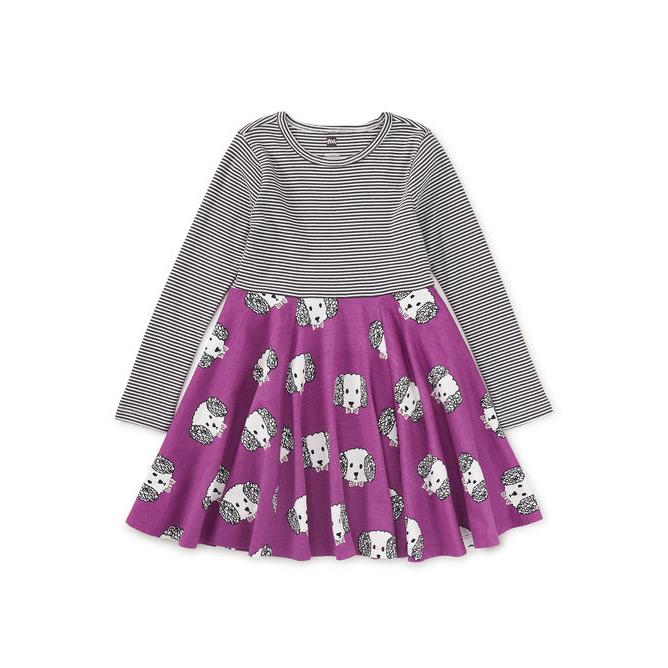 Tea Print Mix Twirl Dress- Maltipoo-TEA-Little Giant Kidz