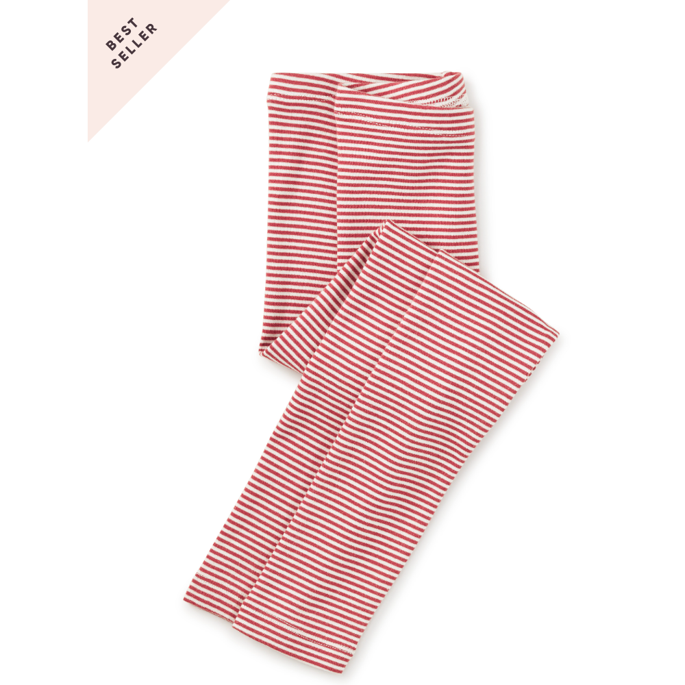 Tea Solid Leggings- Mauve Stripe-TEA-Little Giant Kidz