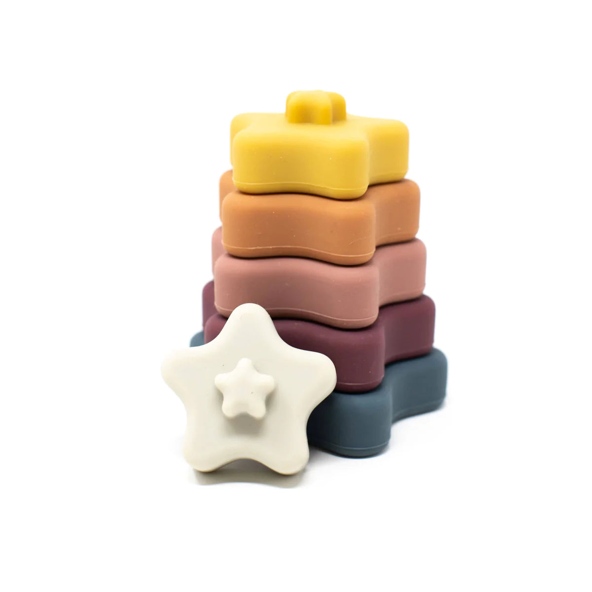 Three Hearts Stella Star Stackers - Muted-Three Hearts Modern Teething-Little Giant Kidz