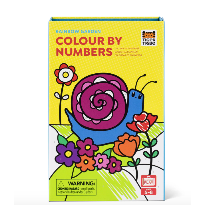 Tiber Tribe Color By Number - Rainbow Garden-Tiger Tribe-Little Giant Kidz