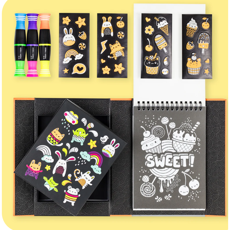 Tiber Tribe Neon Coloring Set - Glow Friends-Tiger Tribe-Little Giant Kidz