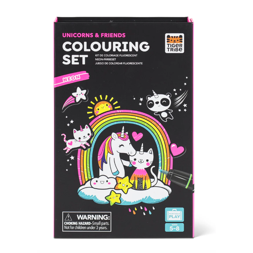 Tiber Tribe Neon Coloring Set - Glow Friends-Tiger Tribe-Little Giant Kidz