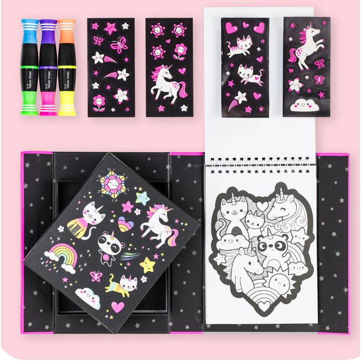 Tiber Tribe Neon Coloring Set - Glow Friends-Tiger Tribe-Little Giant Kidz