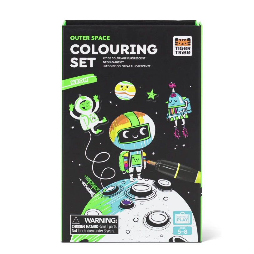 Tiber Tribe Neon Coloring Set - Glow Friends-Tiger Tribe-Little Giant Kidz